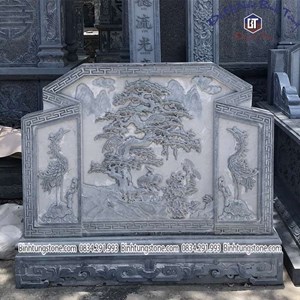 Bức bình phong lăng mộ xanh đen 32
