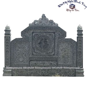 Bình phong đá xanh đen 35