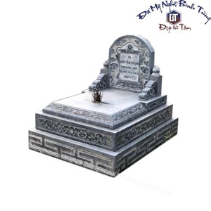 Mộ bành đá xanh đen 04