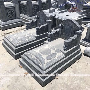 Mộ bành đá xanh đen 08