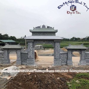 Cổng đá xanh đen 09