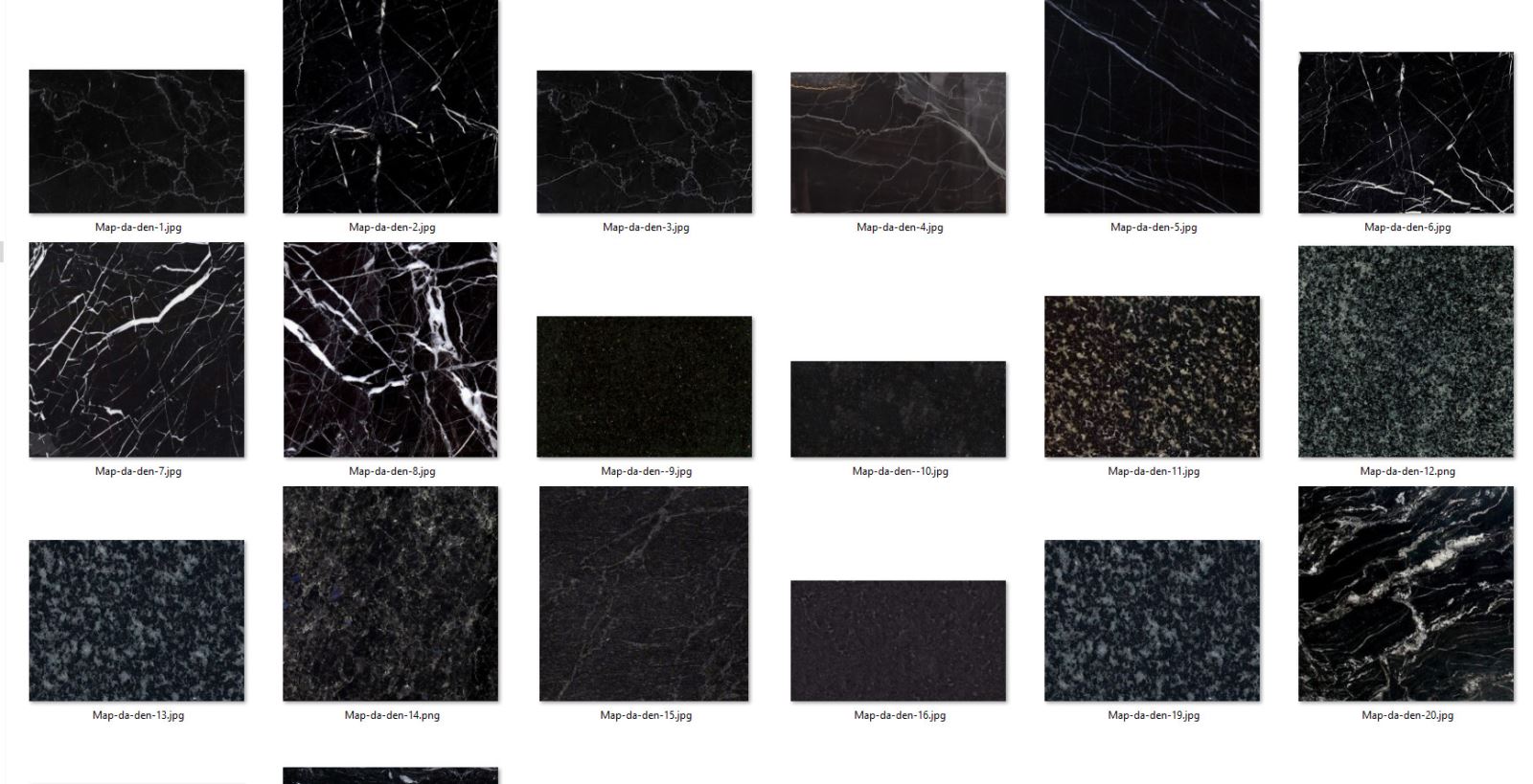 Các mẫu map đá Granite đen